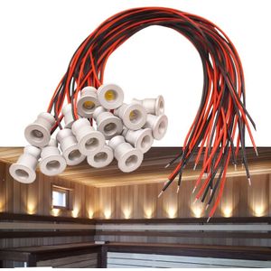 20Pc Kleine Spot Led Light Spotlight 1W 12V Waterdichte Sfeerverlichting Voor Ceilingsauna Dakranden Trappen Loopbruggen Binnenplaatsen kast