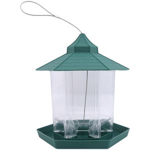 Bird Feeder Plastic Opknoping Vogel Voedsel Container Outdoor Waterdichte Vogel Feeder Dierbenodigdheden Tuin Decoratie