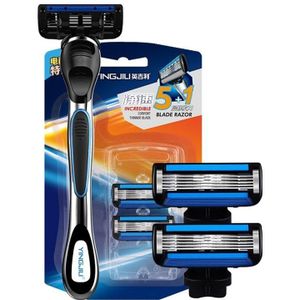 Tflyshave Forious 5 Mannen Scheerapparaat Scheermes Voor Mannen 5 Layer Scheermes Ontharing Trimmer Vervanging Scheren Blade