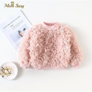 Mode Baby Meisje Kant Kwastje Trui Herfst Winter Lente Dikke Kwastje Hoodie Baby Peuter Sweatshirt Uitloper Baby Kleding