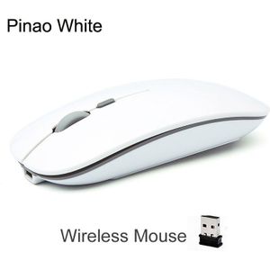 Oplaadbare Optische Draadloze Muis Slient Knop Ultra Dunne Mini Optische Ultradunne Usb 2.4G Muizen Voor Computer Laptop Computer