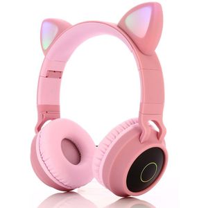 Led Cat Ear Noise Cancelling Hoofdtelefoon Bluetooth 5.0 Jongeren Kids Headset Ondersteuning Tf Card 3.5 Mm Plug met Mic