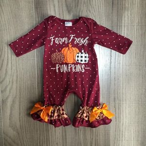 Baby Meisje Kleding Baby Halloween Romper Baby Peuter Romper Baby Kleding Met Pompoen Print