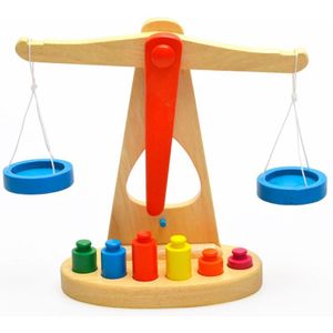 Kinderen Houten Verlichting Balans Gewicht Onderwijs Weegschaal Vroegschoolse Educatie Educatief Wiskundige Speelgoed