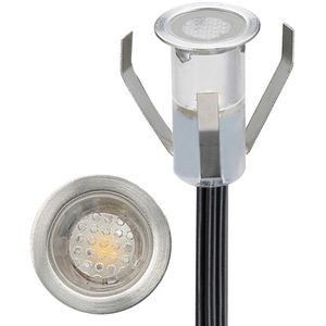 6 stks/set Goedkope 18mm Mini LED Grondspots Lightening LED Vloer Lampen IP67 0.4 W DC 12 V Energiebesparing Rvs LED Dek licht