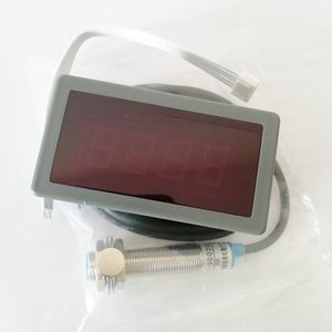 4 Digital Blue Led Toerenteller Rpm W/Puls Signaal Npn Hal Naderingsschakelaar Sensor Kit