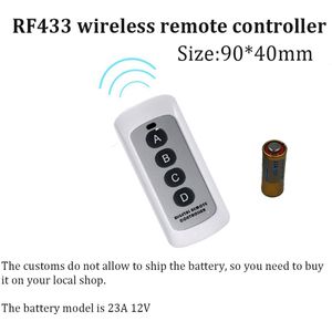 Draadloze Digitale Afstandsbediening RF433 433 Mhz Touch Switch Rf 433 Afstandsbediening Uitgerust Ondersteuning Muur Lichtschakelaar Geen Batterij