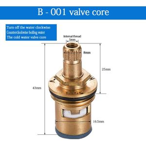 1/2 "Vervanging Messing Keramische Schijf Tap Valve Kwart Turn Cartridges Klier Insert 20 Tanden Badkamer Kraan Accessoires