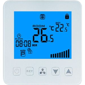 Wifi Slimme Thermostaat Airconditioning Thermostaat Drie Speed Afstandsbediening Schakelaar Ventilatorconvector Kamerthermostaat