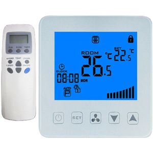 Wifi Slimme Thermostaat Airconditioning Thermostaat Drie Speed Afstandsbediening Schakelaar Ventilatorconvector Kamerthermostaat