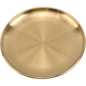 Europese Stijl Diner Plaat Gouden Diner Plaat Koreaanse Stijl Rvs Barbecue Disc Taart Plaat Western-Stijl Steak disc