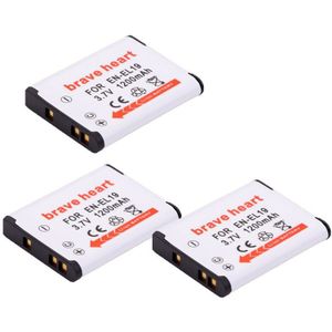 4 Pcs EN-EL19 En EL19 Camera Batterij + Usb Dual Charger Voor Nikon Coolpix S2600 S2700 S3100 S3500 S4100 S4150 s4400 S5200 S6400