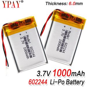 Polymeer Batterij 1000 Mah 3.7 V 602244 Smart Home MP3 Luidsprekers Li-Ion Batterij Voor Dvd, Gps, Mp3, mp4, Mp5 Mobiele Telefoon, Luidspreker