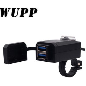 Wupp Motorfiets Universele QC3.0 Usb Lader Waterdicht Dual Usb Snelle Vervanging 12V Power Adapter Voor Iphone Samsung Huawei