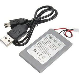 3.7V 1800mAh Oplaadbare Batterij Vervangende Batterij voor Playstation 3 PS3 Gamepad Controller met USB Data Charger Kabel