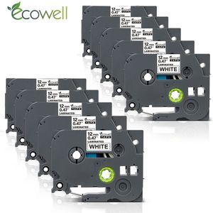 Ecowell Tze-231 Gelamineerd Tze231 Tze 231 12Mm Tape Tz231 Compatibel Voor Brother P-Touch Printer PT-E500W PT-E100B