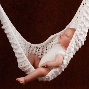 Draagbare Hangmat Indoor Hangmat Thuis Fotografie Props Gebreide Pasgeboren Baby Kostuum Peuter Foto Hangen Bed Decoratie Benodigdheden