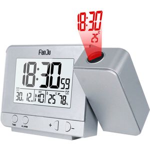 LED Alarm Clock Digital Date Snooze Function Backlight Projector Projection Desk Table Clock Wake up FM Radio Time Projection