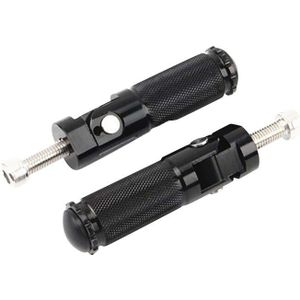 Zwart 8Mm Cnc Universal Motorcycle Bike Folding Voetsteunen Achter Rust Racing Cruiser Chopper Cafe Racer Oude School Bobber touring