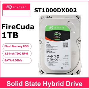 Seagate 1Tb Firecuda ST1000DX002 3.5 Inch Gaming Sshd (Solid State Hybrid Drive)7200 Rpm Sata 6 Gb/s Cache 64Mb Hdd Harde Schijf