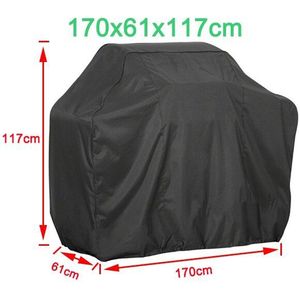 Bbq Cover Outdoor Stof Waterdichte Weber Zware Grill Cover Regen Beschermende Outdoor Barbecue Cover Ronde Bbq Grill Zwart