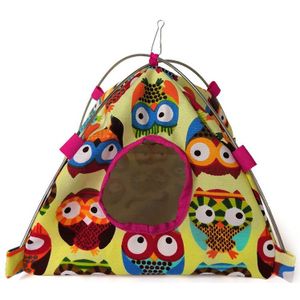 Vogelkooi Vogel Huis Tent Vorm Zacht Koraal Fluwelen Cartoon Vogel Papegaai Warm Nest Bed Cave Kooi Huisdier Producten