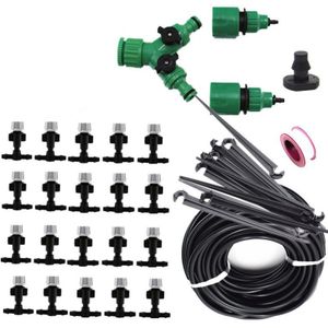 20/30/40/50m Grey Misting Sprinkler Set Plant Zelf Automatische Nozzles Tuinslang Kits Micro drip Irrigatie Fittings