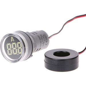 Ac 220V 22Mm Digitale Ampèremeter 0-100A Current Monitor Meter Signaal Lamp Amperemeters