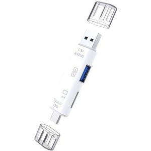 5 In 1 Usb 3.1 Kaartlezer Hoge Snelheid Sd Tf Micro Sd Kaartlezer Type C Usb C Micro usb Memory Otg Kaartlezer