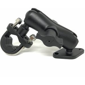 Fotografie Kit Aluminium Motorfiets Stuur Mount + Dubbele Socket Arm Houder Voor Garmin Voor Zumo Voor Tomtom Rider Ram Mount