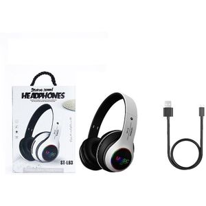 Draadloze Bluetooth 5.0 Hoofdtelefoon Opvouwbaar Muziek Stereo Hifi Surround Gaming Headset Over Ear Met Mic Led Nachtlampje Oortelefoon