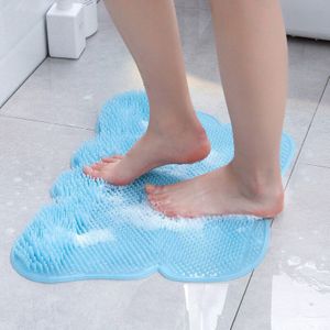 Badkamer Mat Set Tapijten Zachte Siliconen Lui Voet Wassen Artefact Wrijven Massage Cleaning Pad Cup Antislipmat Bad tapijt