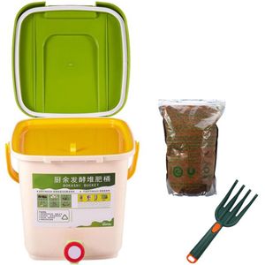 12L Compost Bin Recycle Composter Cellenbeton Compost Bin Pp Organische Zelfgemaakte Prullenbak Emmer Tuin Eten Afvalbakken