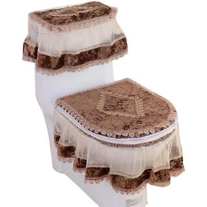 3 Pcs Set Toilet Seat Cover Kant U-Vormige Overjas Duurzaam Wc Decoratie Stofdicht Matten HG99