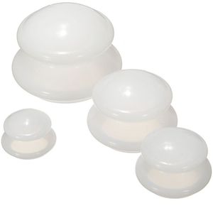 Cupping Kan Therapie Massage Sets 4Pc Siliconen Vacuüm Zuig Cupping Cups Voor Gezicht Spier-En Gewrichtspijn Afslanken Zuig cups