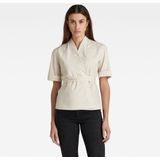 G-star - Etd Wrap Overhemd - Katoen - V-hals - Korte Mouwen - Binnenzak