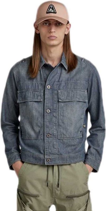 G-star - Utility Flap Pocket - Jas - Blauw - Heavy Lock Chambray