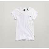 T-shirt - Effen - Jersey - V-hals - Normale Pasvorm - Kwartmouw