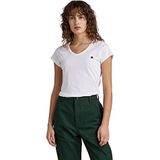 T-shirt - Effen - Jersey - V-hals - Normale Pasvorm - Kwartmouw