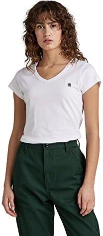 T-shirt - Effen - Jersey - V-hals - Normale Pasvorm - Kwartmouw