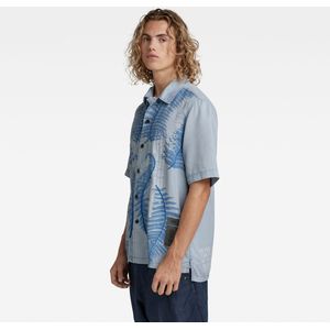 G Star Raw - Hawaii Comando - Overhemd - Lichtblauw - Katoen/Viscose
