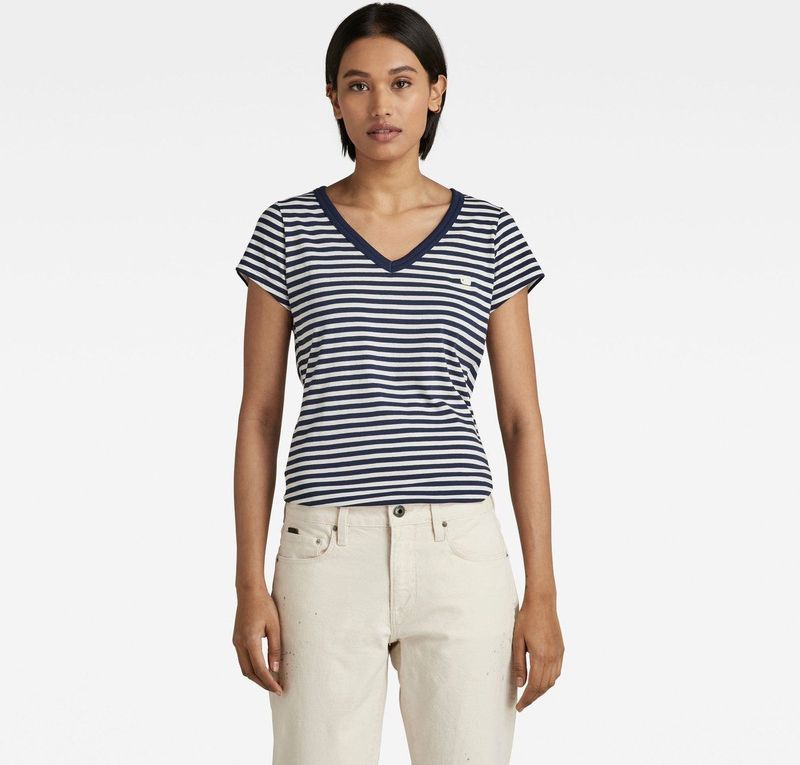 G Star RAW - Eyben Striped T-shirt - Gestreept - Biologisch Katoen