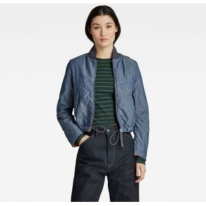 G-Star RAW - Damesjack - Indigo - Gevoerde Bomber met Trekkoord