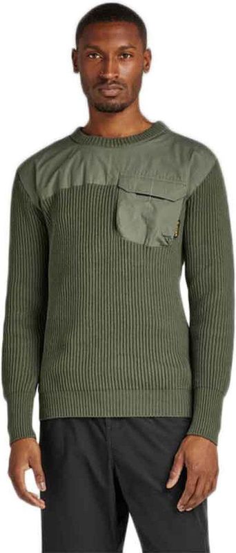 G-star - Army - Gebreide Trui - Unisex - Geribbelde Structuur