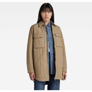 Overshirt - Ecru - Katoen/Linnen - Licht Gewatteerd - Lange Mouwen