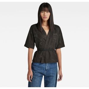G-star - Etd Wrap Blouse - Tuniek - Korte Mouwen