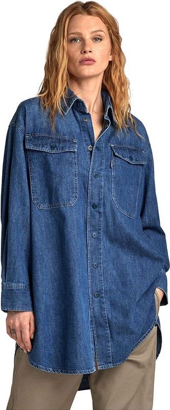 G-star - Oversized Overhemd - Denim - Lange Mouwen