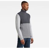 G-star - Cable Color Block - Gebreide Trui - Met Hoge Hals