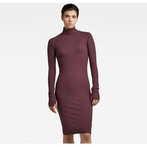 G-STAR RAW - Ribgebreide Damesjurk - Paars - Katoen