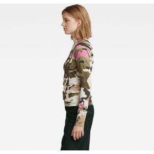 G-Star RAW lecite slim turtle wmn ls, meerkleurig (Whitebait Pop Multi Camo D23271-d251-c374), XS